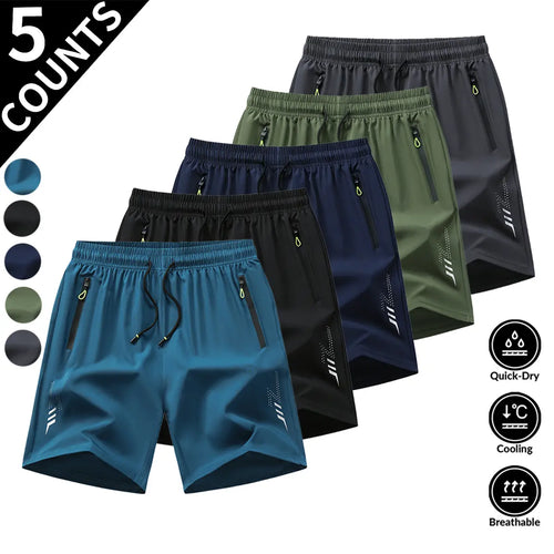 5-Pack Men'S Casual Breathable Shorts Lightweight Casual Short Short Men Outfit for Sale Work Short Casual Sport Short 5 Pieces Et Tropical Beige Sport Short Set Bottomsmens Running Shorts Shorts with Zipper Pockets Simple Sport Short