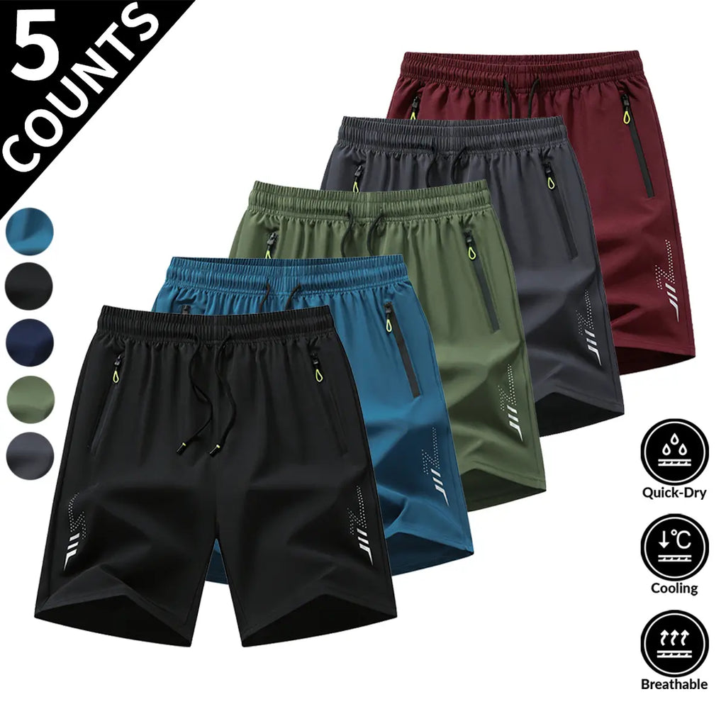 5-Pack Men'S Casual Breathable Shorts Lightweight Casual Short Short Men Outfit for Sale Work Short Casual Sport Short 5 Pieces Et Tropical Beige Sport Short Set Bottomsmens Running Shorts Shorts with Zipper Pockets Simple Sport Short