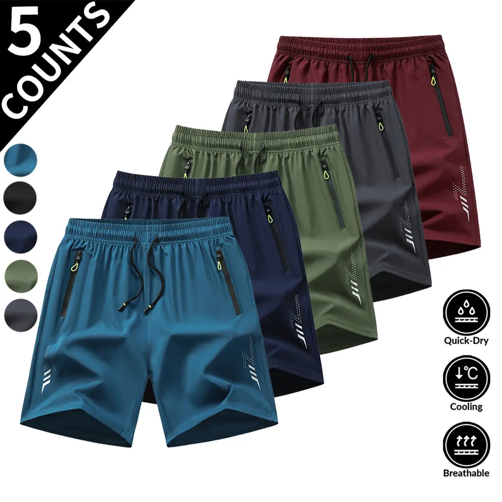 5-Pack Men'S Casual Breathable Shorts Lightweight Casual Short Short Men Outfit for Sale Work Short Casual Sport Short 5 Pieces Et Tropical Beige Sport Short Set Bottomsmens Running Shorts Shorts with Zipper Pockets Simple Sport Short